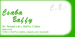 csaba baffy business card